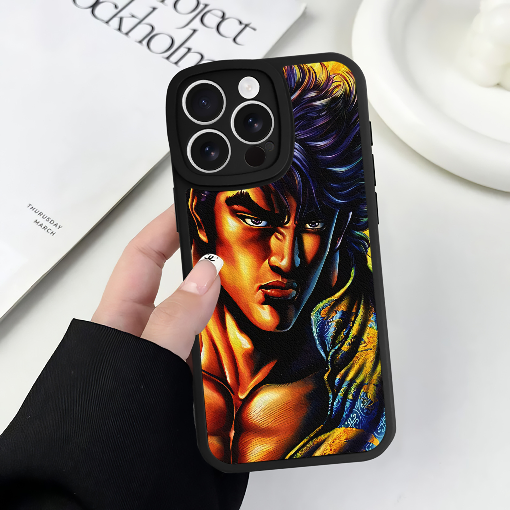（画像用） 北斗の拳 Fist of the North Star 【iPhone 16シリーズ対応】シリコンスマホケース（レザー調） 材質：シリコン